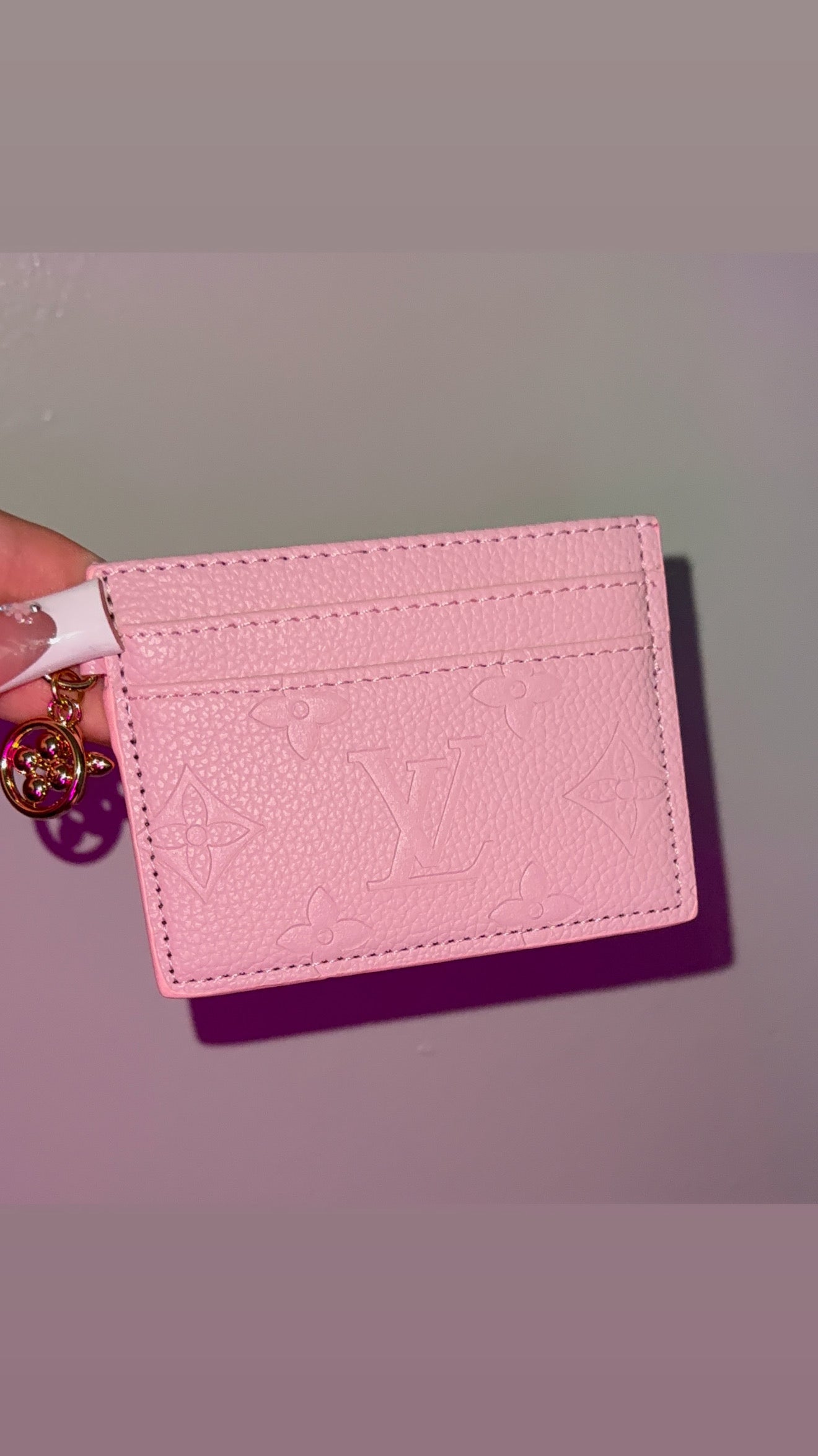 Pink LV Card Holders