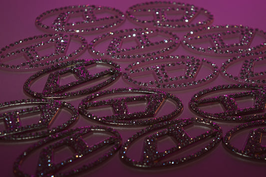 Large Rhinestone D Charm