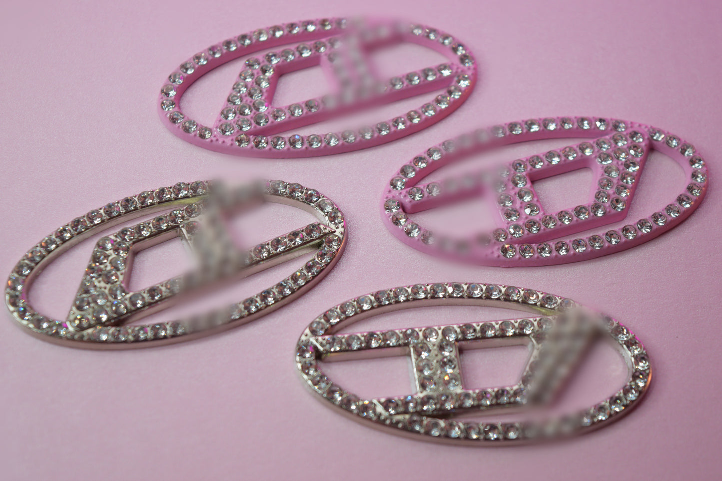 Large Rhinestone D Charm