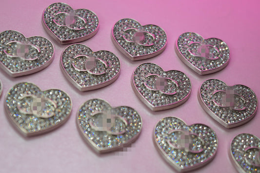 Bling CC Heart Charm